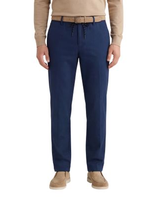 Eurex katoenen Eurex broek donkerblauw normale fit