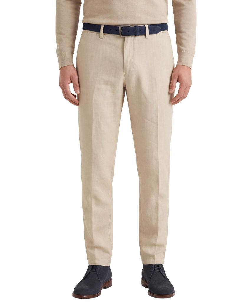 Eurex chino beige effen linnen