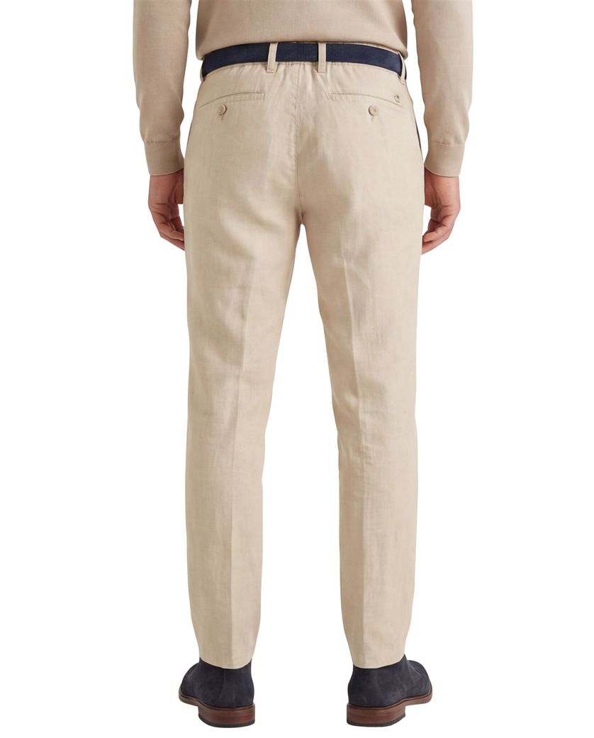 Eurex chino beige effen linnen