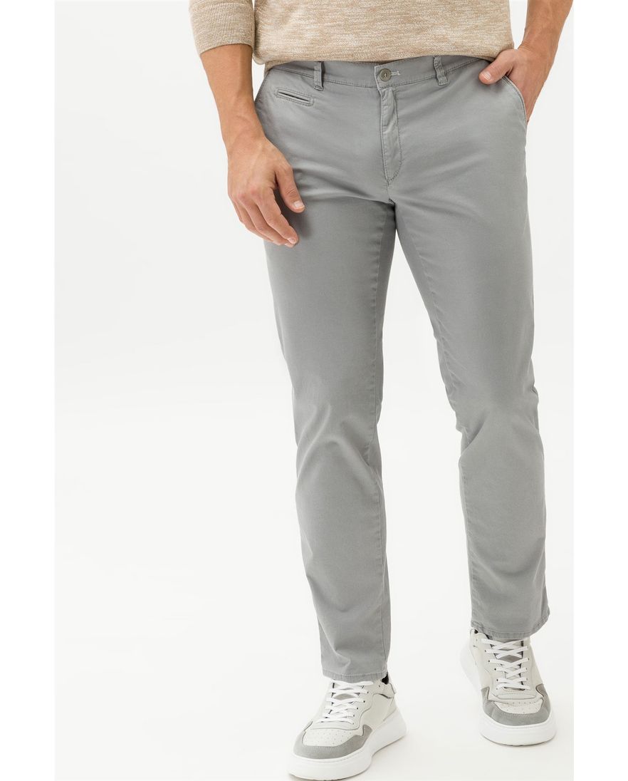 Brax katoenen broek grijs katoen modern fit