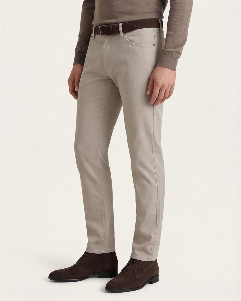 Brax 5-pocket beige geruit