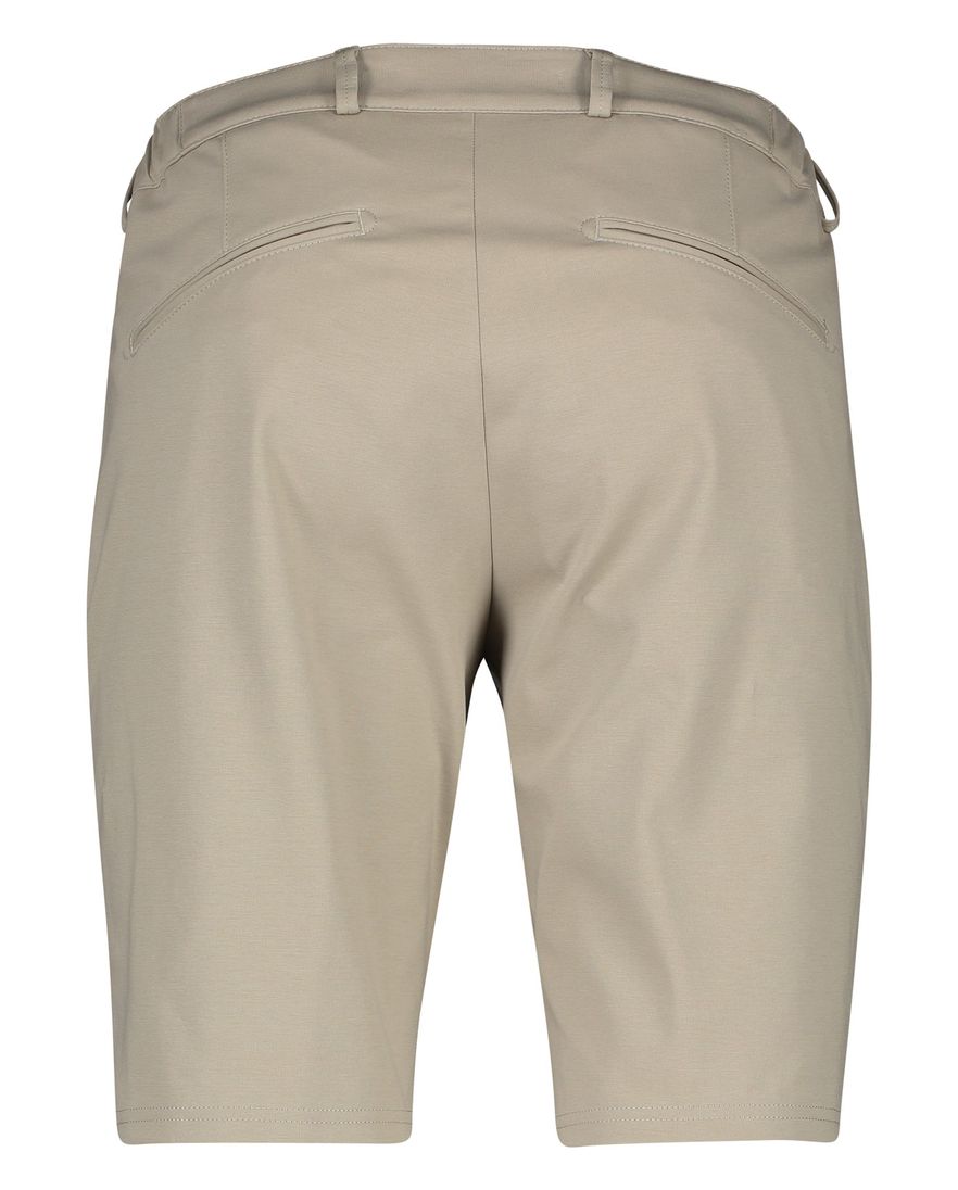 Brax korte broek effen beige katoen slim fit