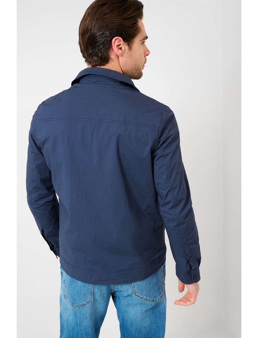 Brax tussenjas donkerblauw rits katoen