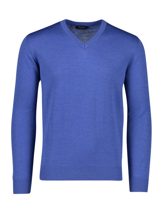 Maerz trui blauw effen