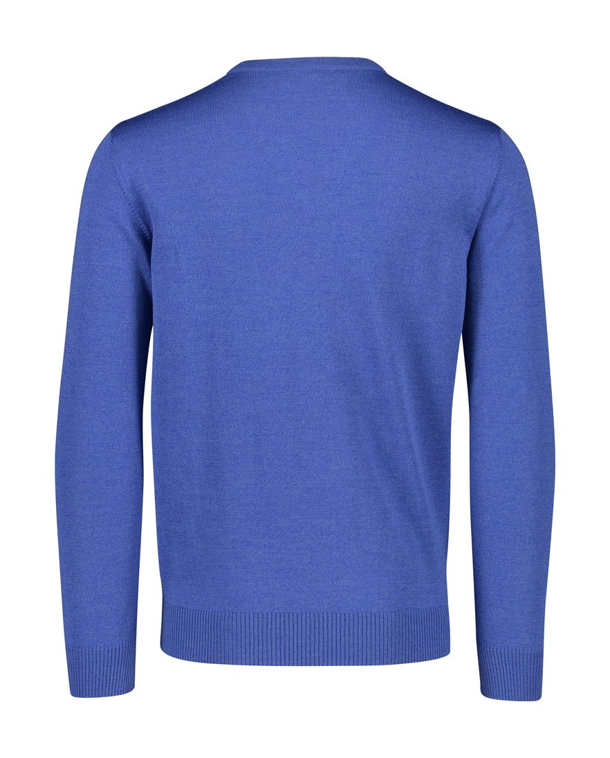 Maerz trui v-hals blauw virginwol