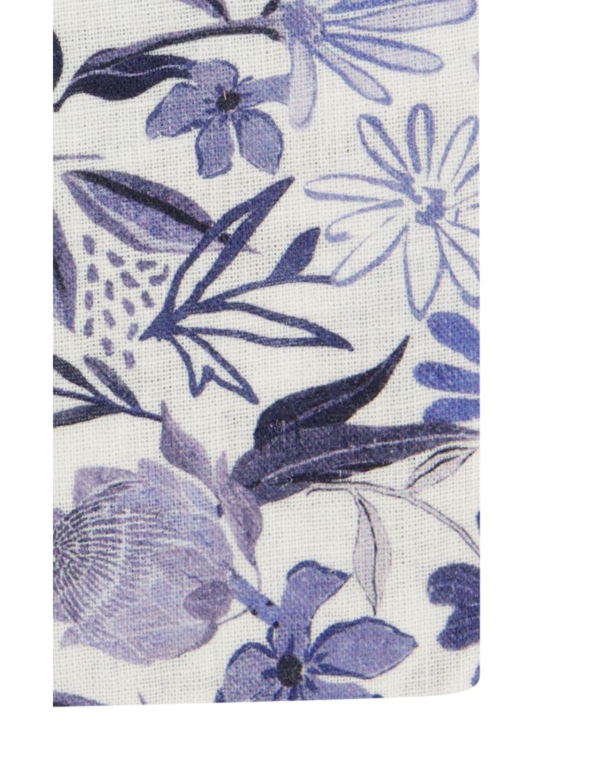 Profuomo overhemd slim fit blauw geprint