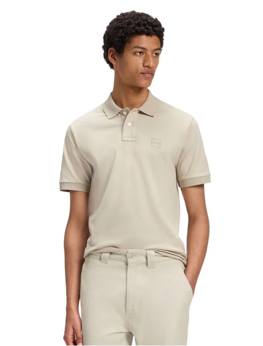 poloshirt korte mouw beige Boss Passenger