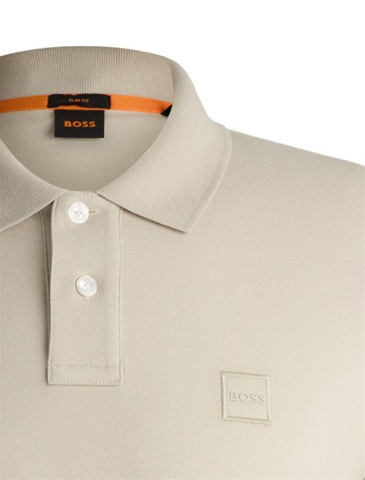 poloshirt korte mouw beige Boss Passenger