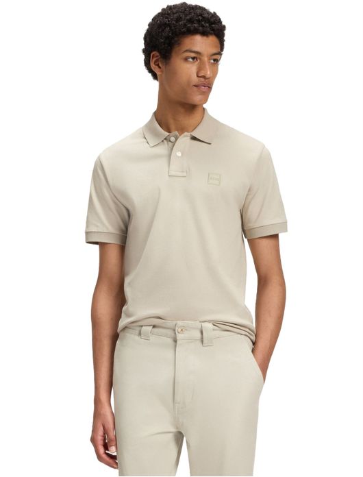 poloshirt korte mouw beige Boss Passenger