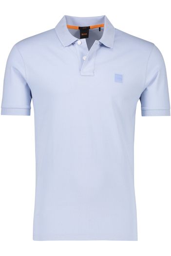 Hugo Boss Katoenen BOSS Passenger polo slim fit effen lichtblauw katoen