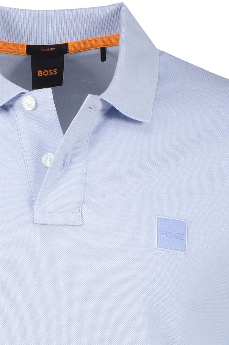 Boss Orange polo passenger lichtblauw
