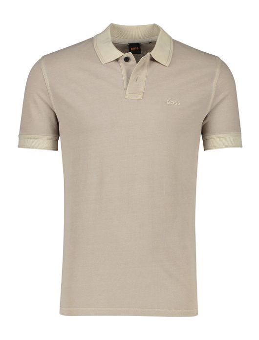 Boss orange polo lichtbruin prime