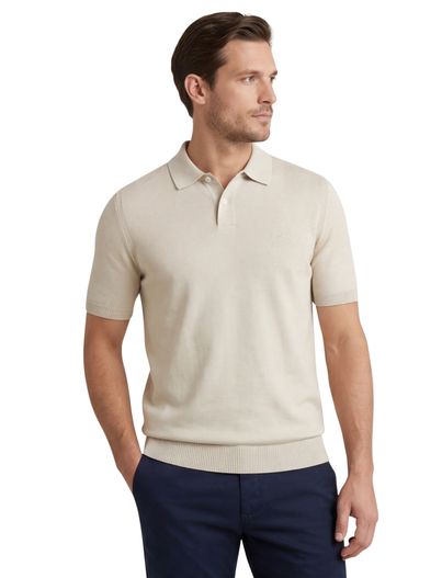 Hugo Boss BOSS Orange Asac_P polo beige 2-knoops katoen