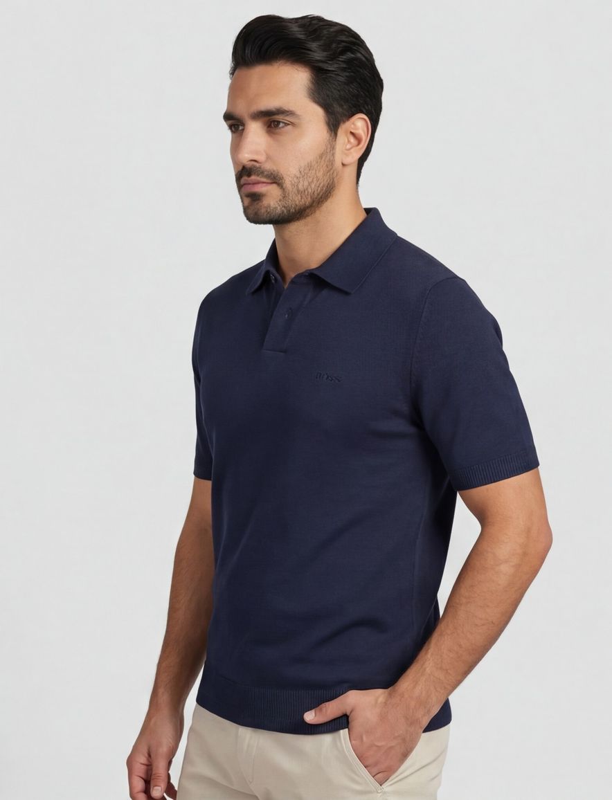 Boss poloshirt Asac P donkerblauw