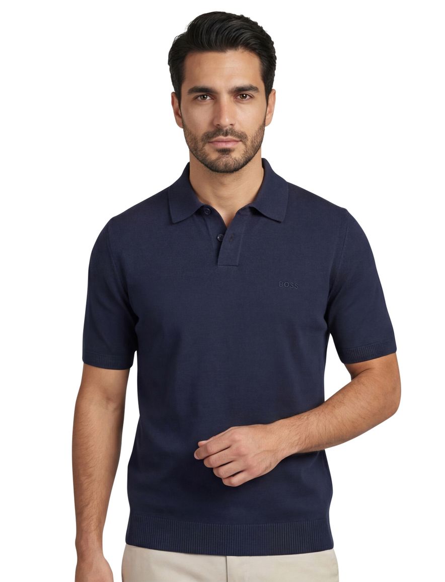 Boss poloshirt Asac P donkerblauw
