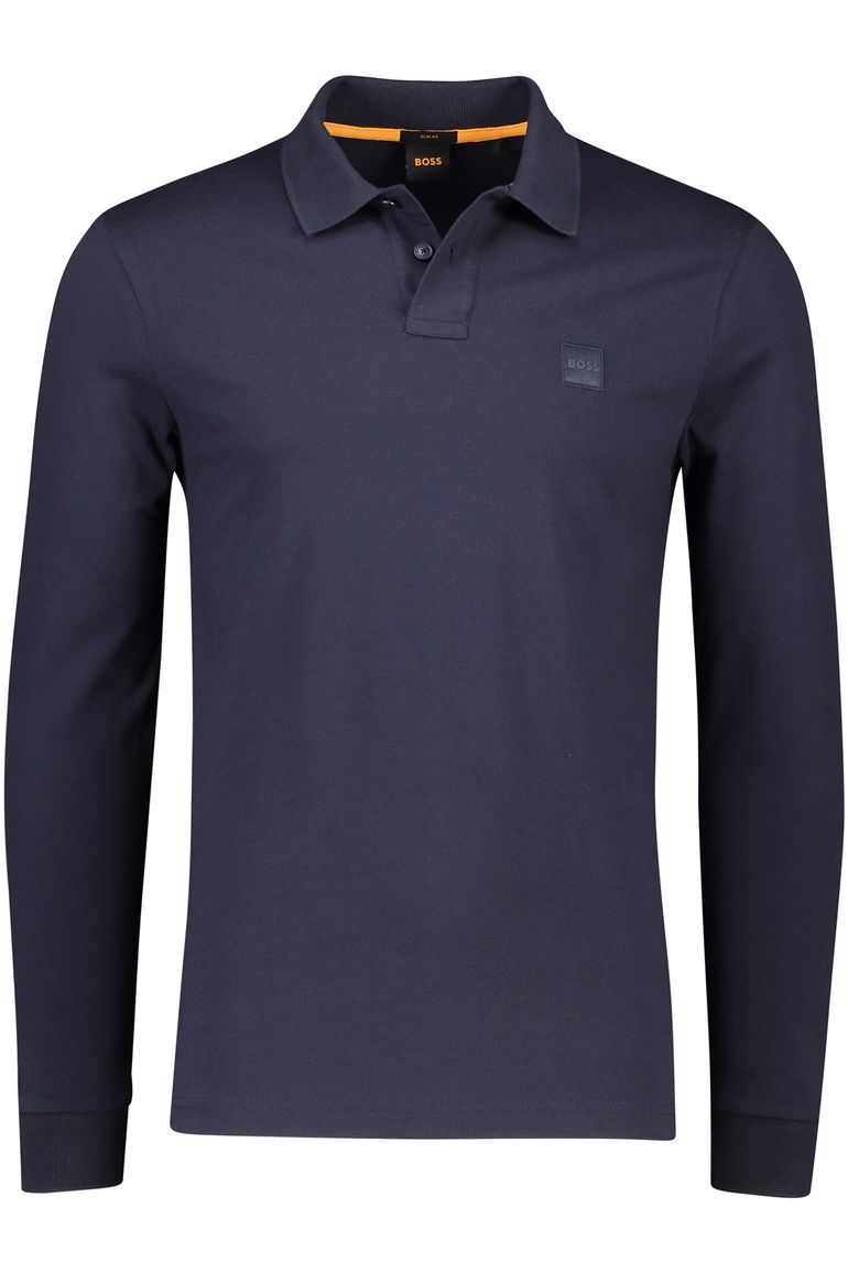 Boss poloshirt Passerby donkerblauw
