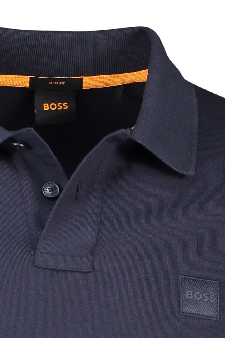 Boss poloshirt Passerby donkerblauw