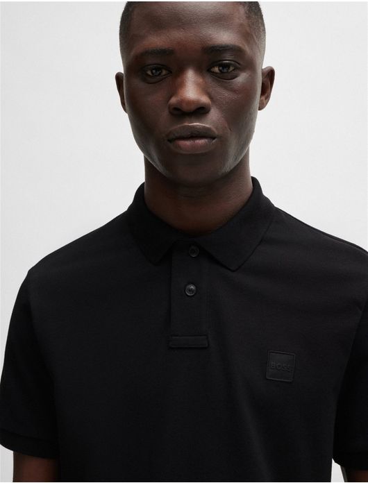 Boss Orange passenger slim fit polo zwart