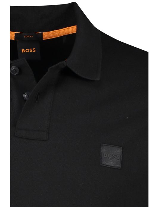 Boss Orange passenger slim fit polo zwart