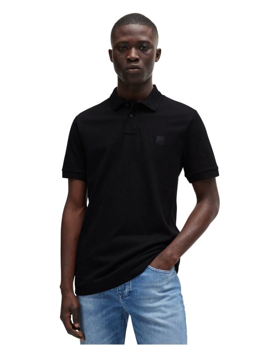 Boss Orange passenger slim fit polo zwart
