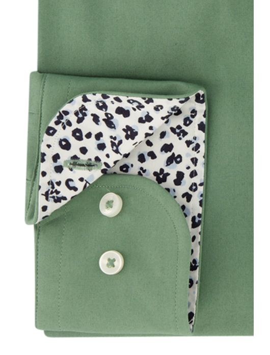 Boss overhemd groen slim fit