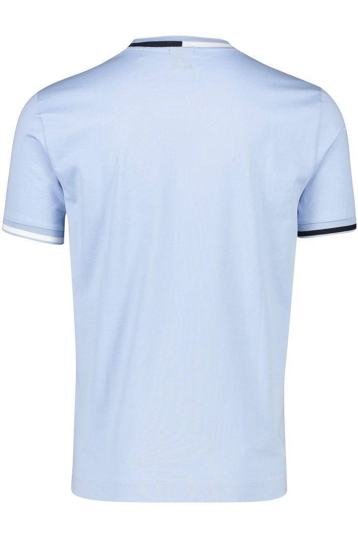 BOSS T-shirt lichtblauw katoen effen ronde hals