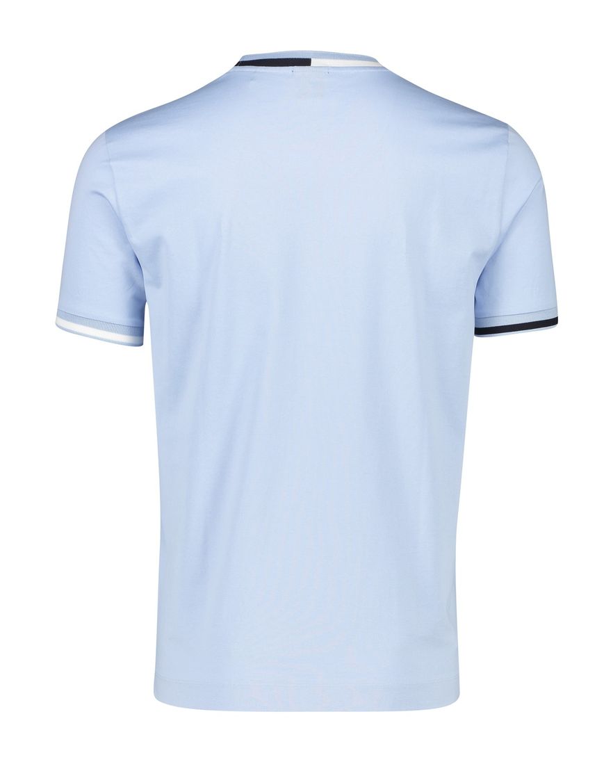 BOSS T-shirt lichtblauw katoen effen ronde hals