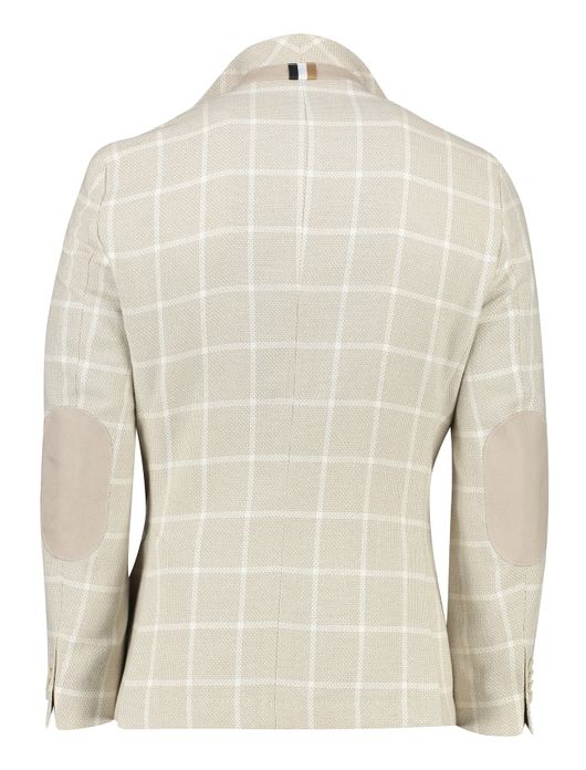 Boss Black colbert C-Jaye-Elbow beige geruit