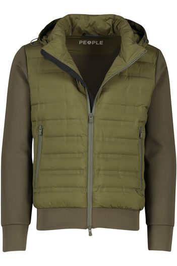 People of Shibuya People of Shibuya NEW zomerjas khaki normale fit afneembare capuchon