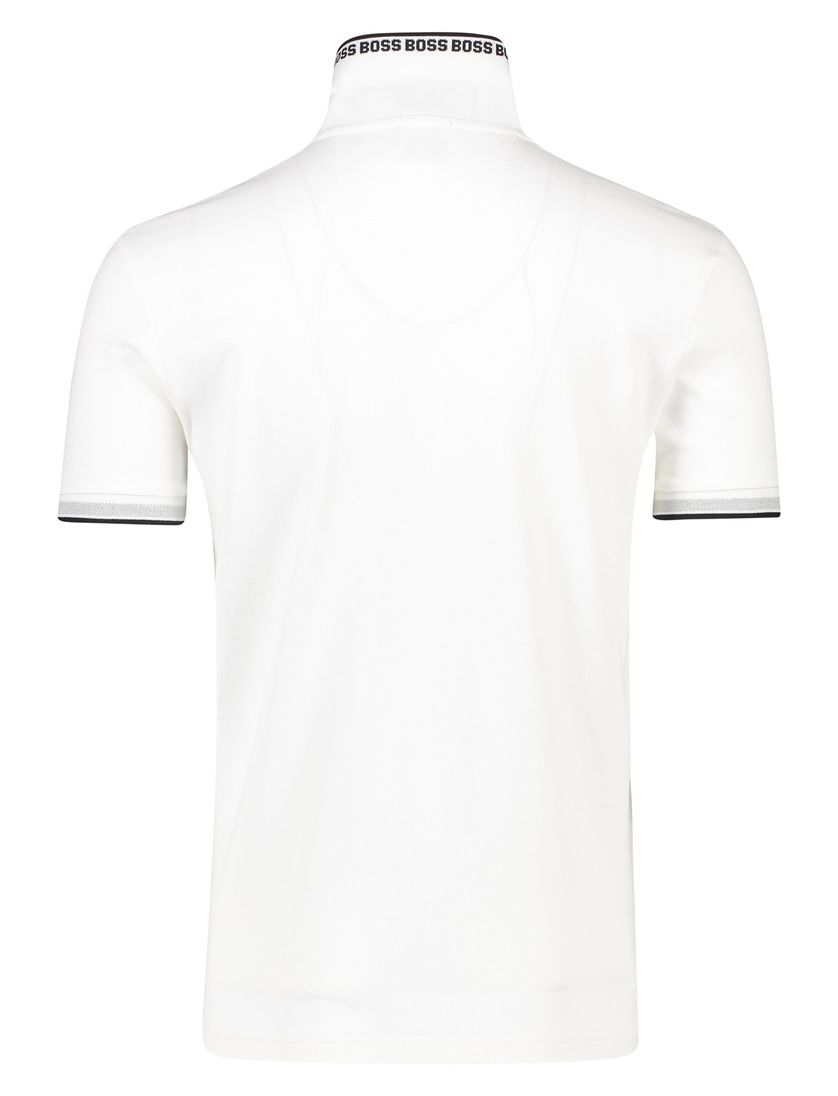 Boss poloshirt Paddy effen wit