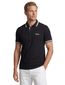 Katoenen BOSS polo 3-knoops donkerblauw Paddy regular fit