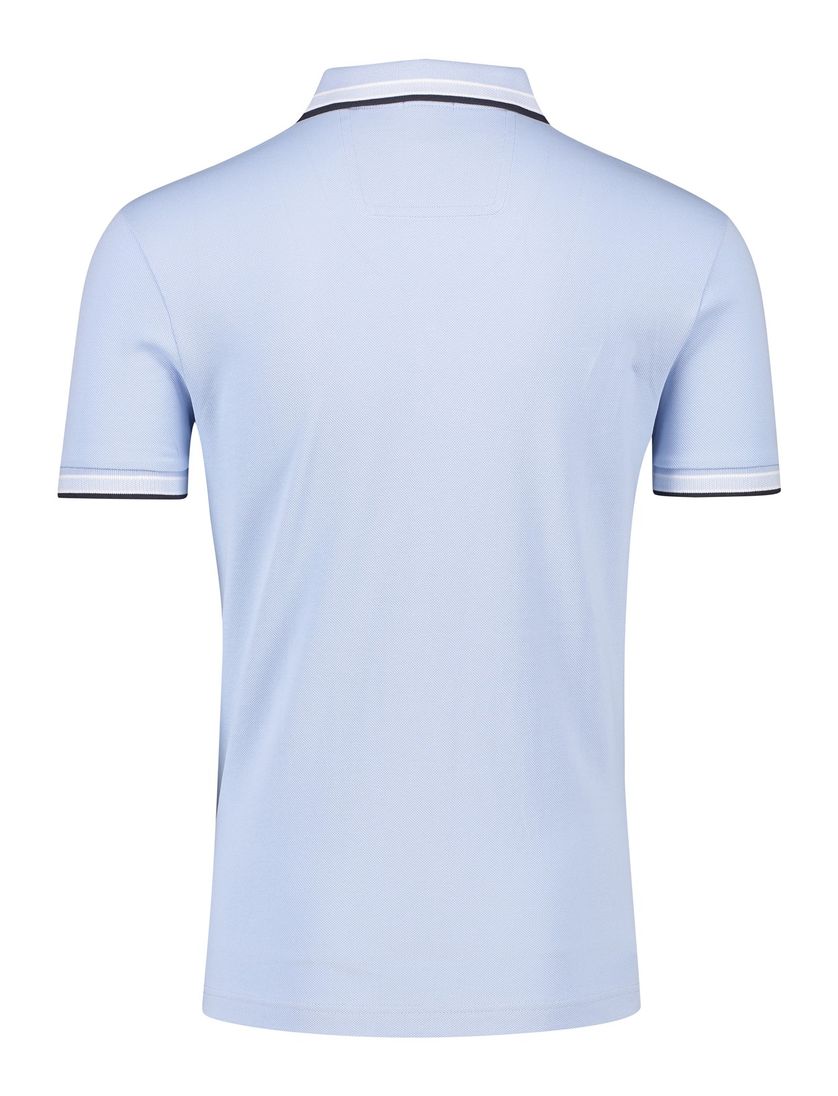 Katoenen BOSS Green Paddy polo effen lichtblauw normale fit