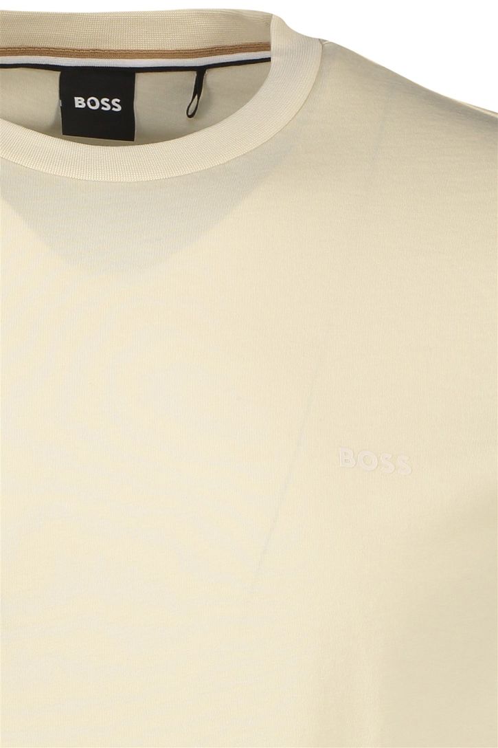 Katoenen Boss Black T-shirt Thompson ecru normale fit