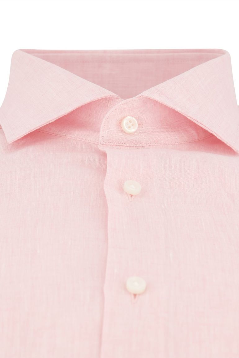 BOSS H-Hank overhemd slim fit lichtroze linnen