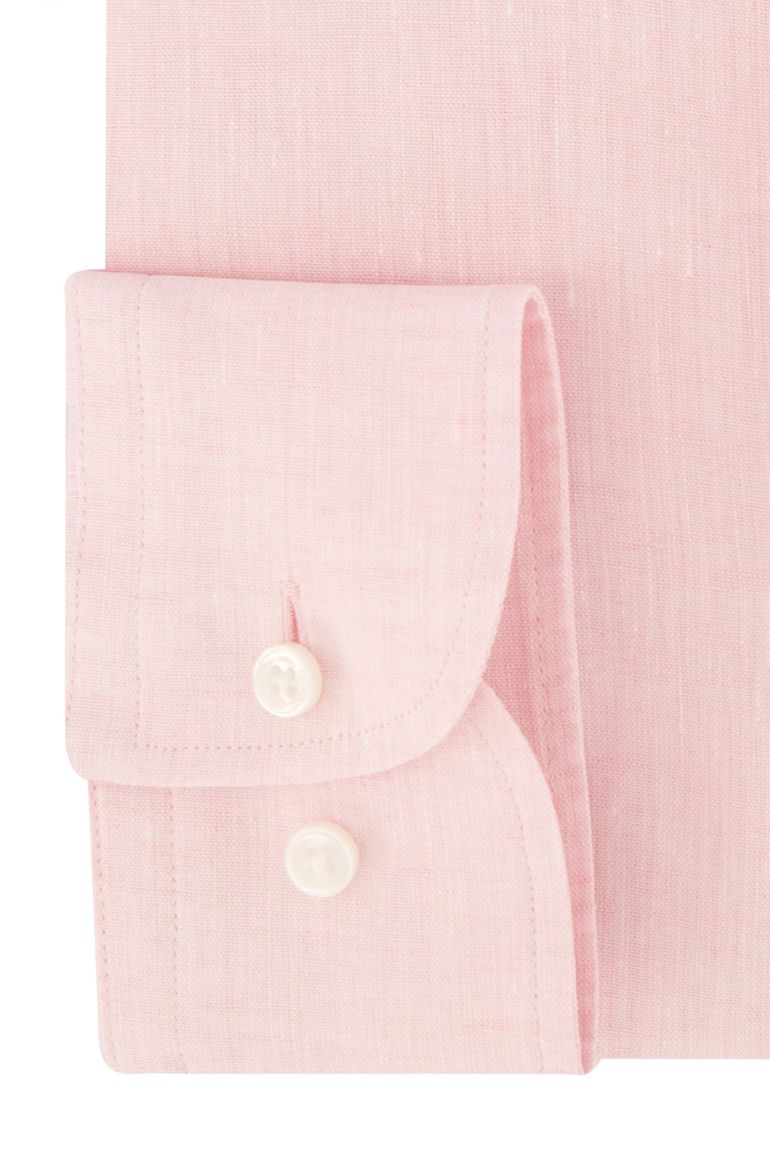 BOSS H-Hank overhemd slim fit lichtroze linnen