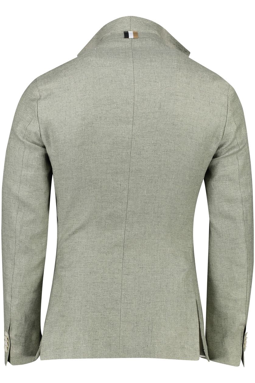 BOSS black colbert groen C-Hanry slim fit linnen