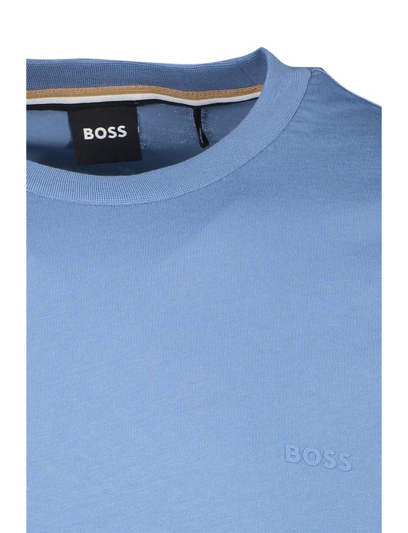 Blauw Boss Black t-shirt katoen Thompson