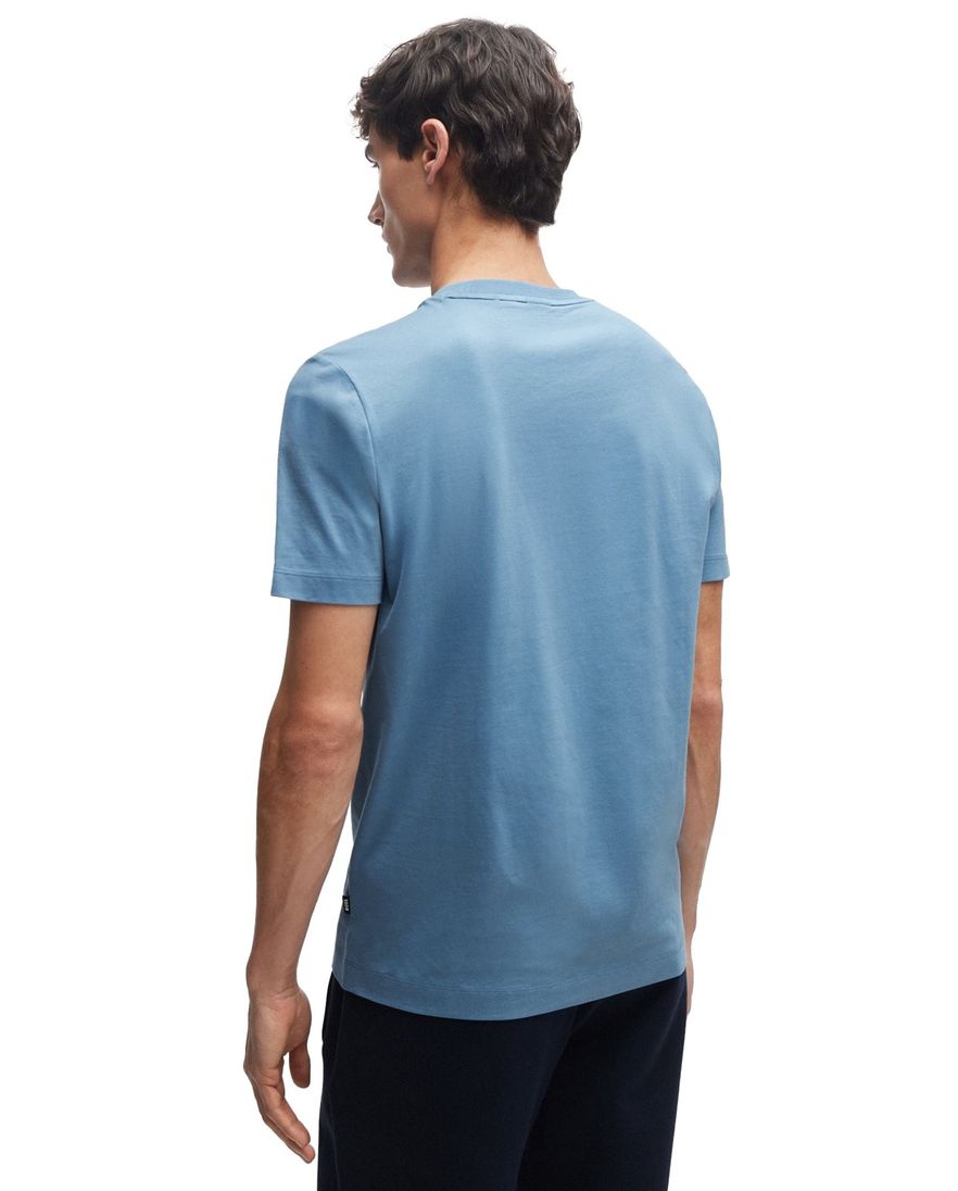 Boss Black Thompson blauw t-shirt katoen ronde hals