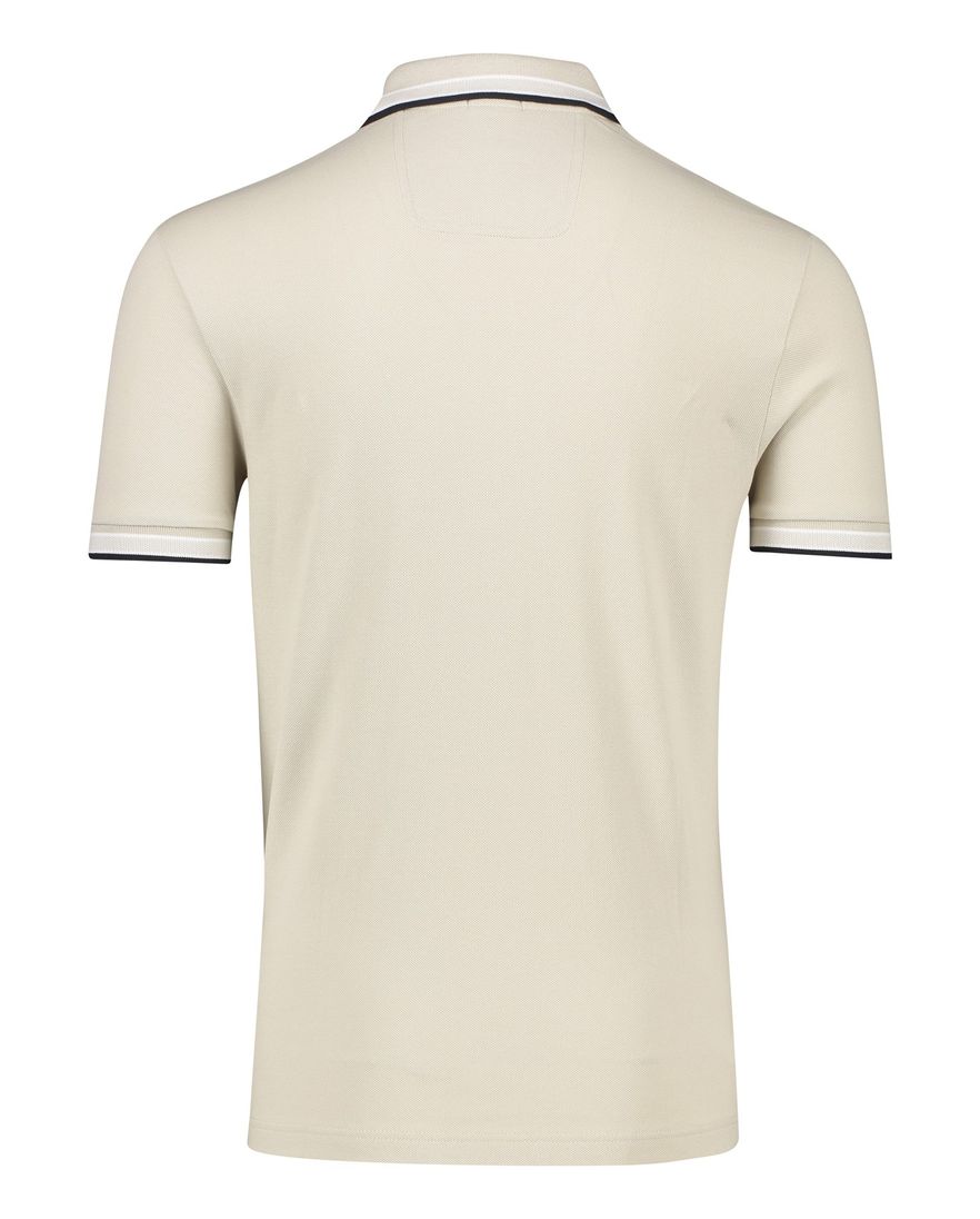 BOSS Green Paddy polo katoen effe beige normale fit