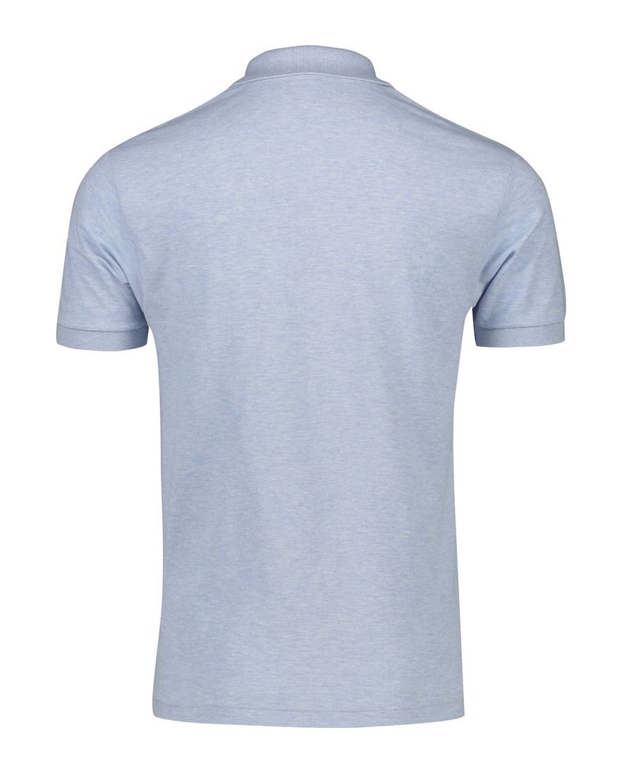 Lacoste polo wijde fit lichtblauw gemêleerd