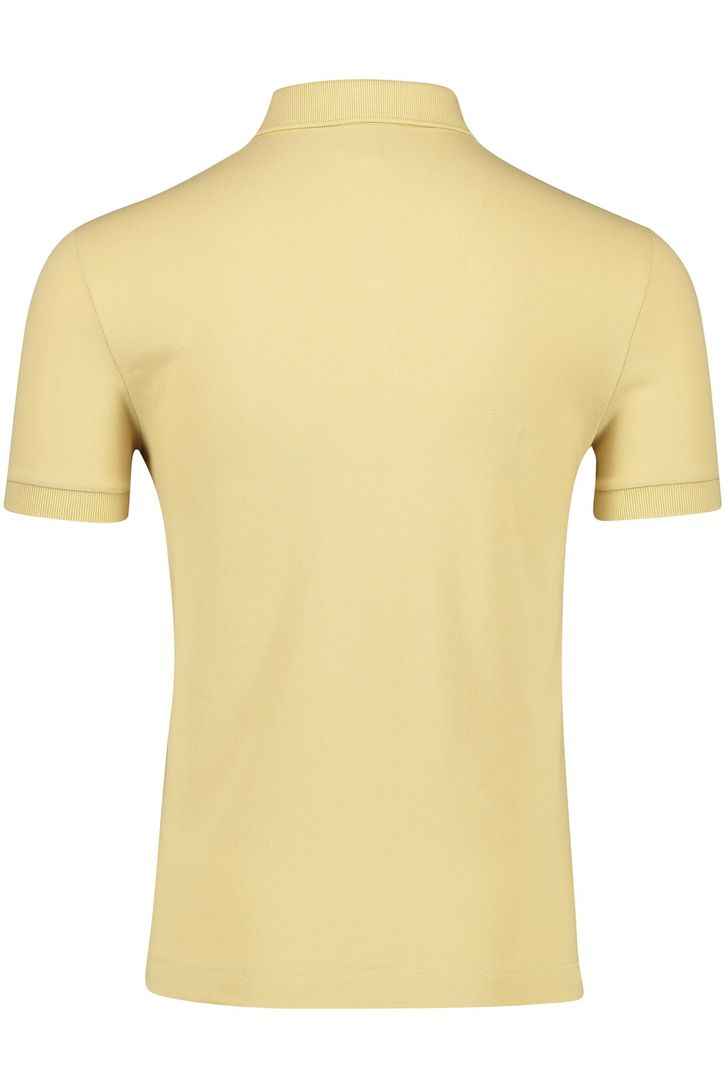 3-knoops Lacoste polo regular fit camel korte mouw katoen