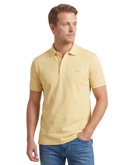 Lacoste Polo regular fit Lacoste camel katoen korte mouw 3-knoops