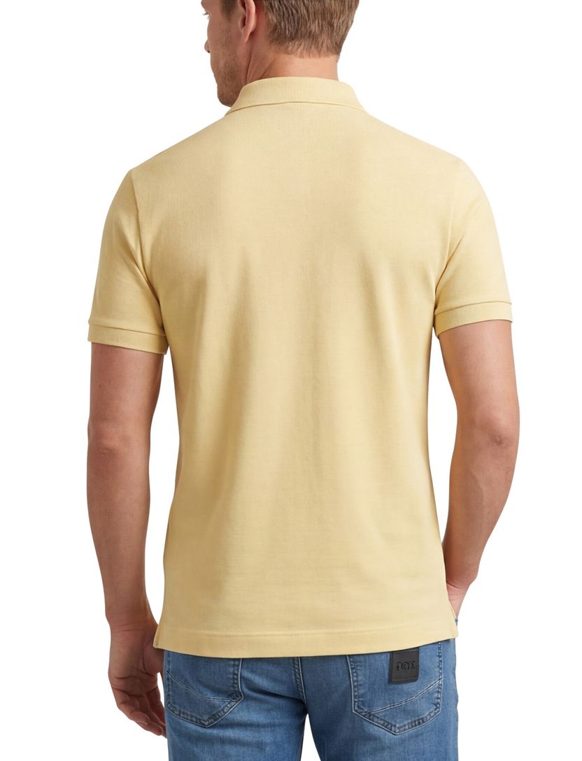 3-knoops Lacoste polo regular fit camel korte mouw katoen