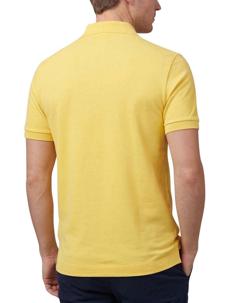 Lacoste polo normale fit fel geel effen katoen Regular Fit