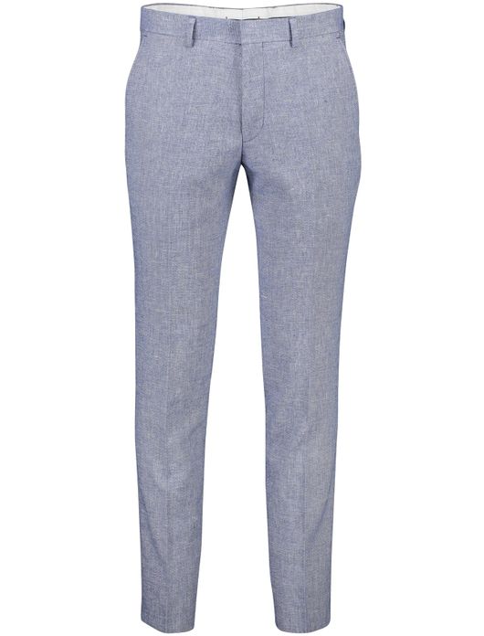 Roy Robson pantalon mix en match blauw effen linnen slim fit