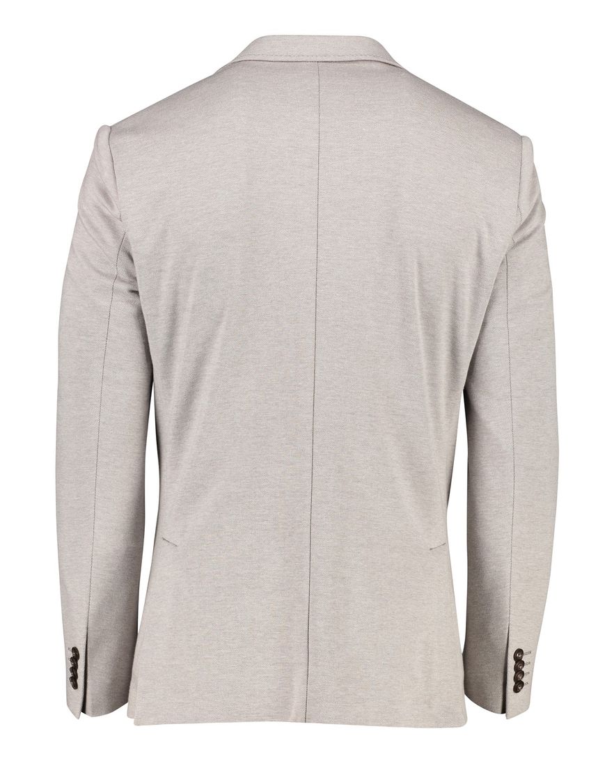 Roy Robson jersey colbert bruin gemêleerd katoen normale fit