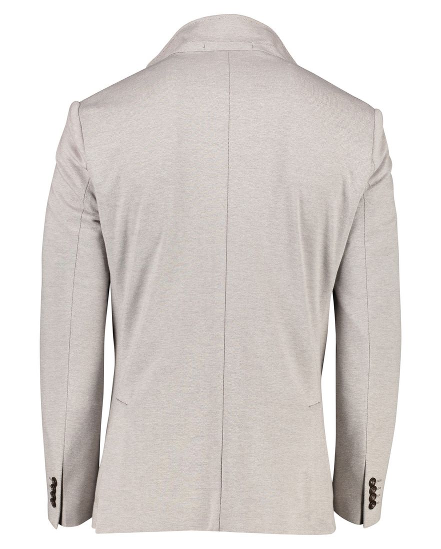 Roy Robson jersey colbert bruin gemêleerd katoen normale fit