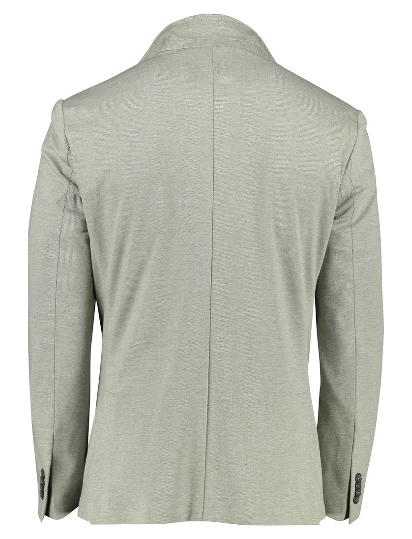 Katoenen Roy Robson colbert Jersey lichtgroen gemêleerd normale fit