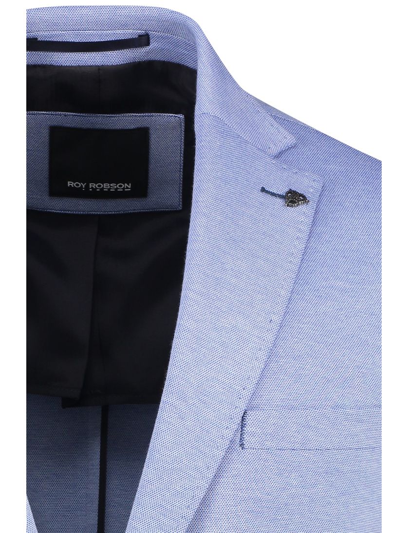 Roy Robson Jersey colbert lichtblauw regular fit katoen