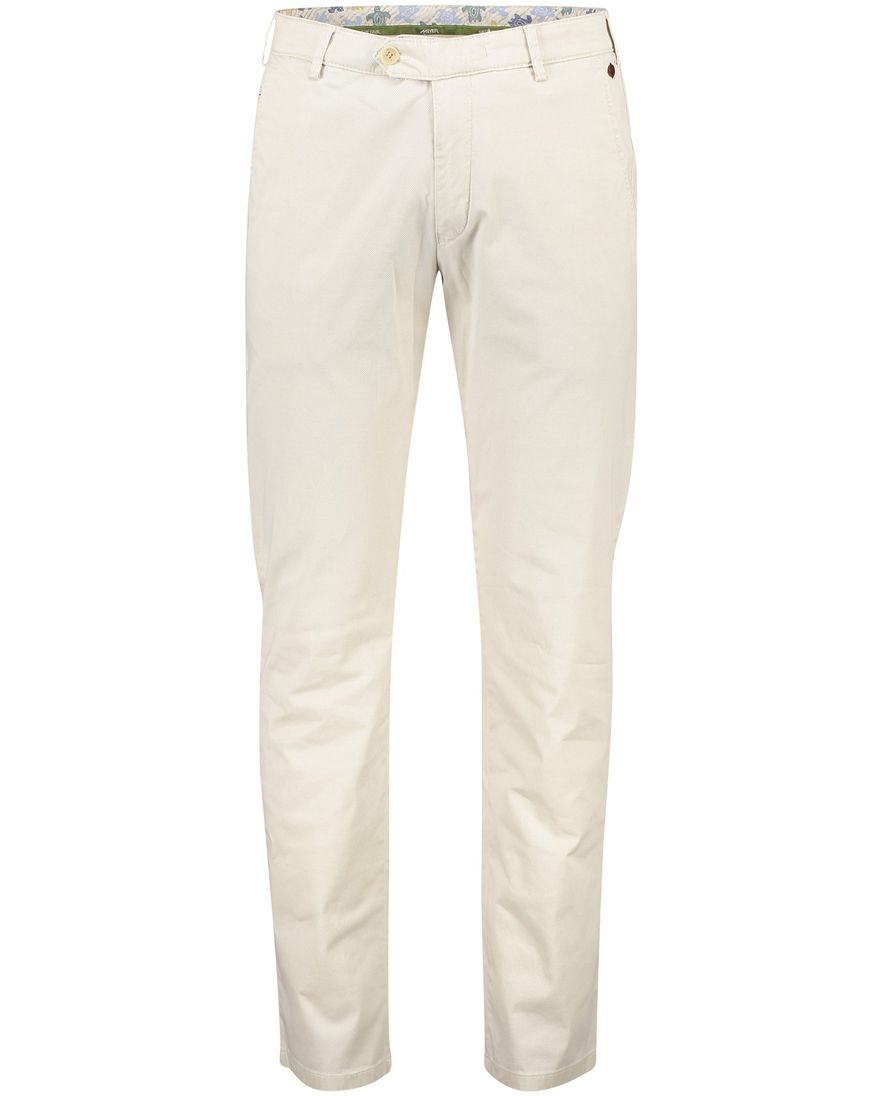 Meyer katoenen broek Bonn effen beige normale fit